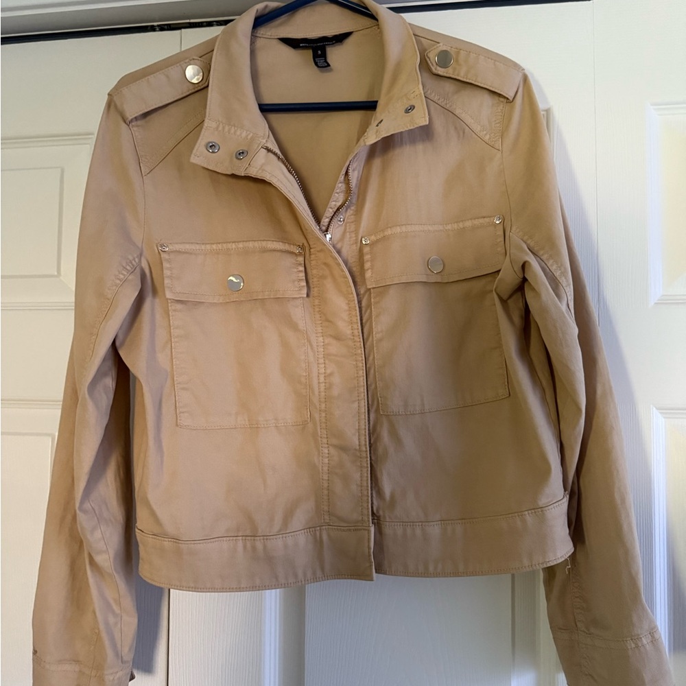 White House Black Market Tan Utility Jacket